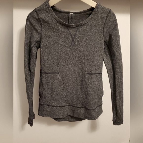 Lululemon Exhalation Pullover II. Heathered grey. Size 2. - Picture 4 of 12